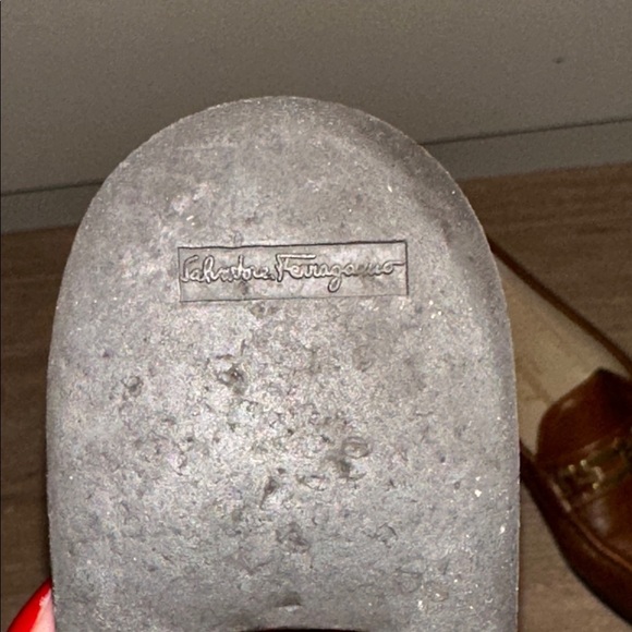 Salvador Ferragamo brown flat leather moccasins Oxford size 6 - Picture 5 of 5